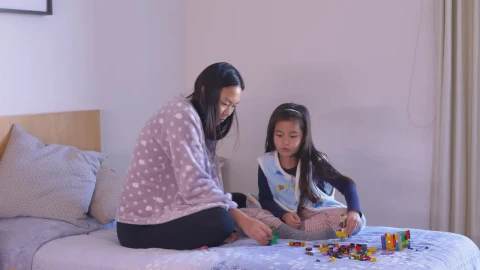 Stock Video Happy Mother And Daughter Playing At Home Animated Wallpaper - Free Live Wallpaper