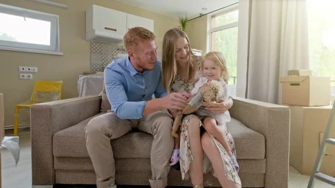 Stock Video Happy Family Spending Good Time Together At Home Animated Wallpaper - Free Live Wallpaper