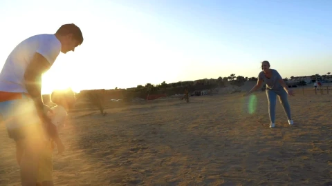 Stock Video Happy Family Playing In The Sand Animated Wallpaper - Free Live Wallpaper
