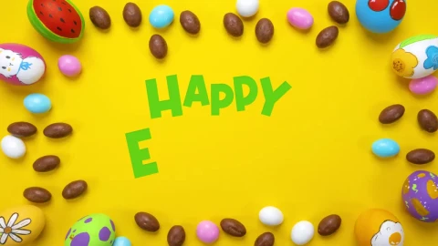 Stock Video Happy Easter Title Animated Wallpaper - Free Live Wallpaper