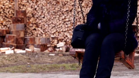 Stock Video Hanging Out On A Wooden Swing Animated Wallpaper - Free Live Wallpaper
