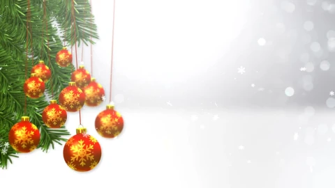 Stock Video Hanging Christmas Balls On Snowy Background D Animated Wallpaper - Free Live Wallpaper