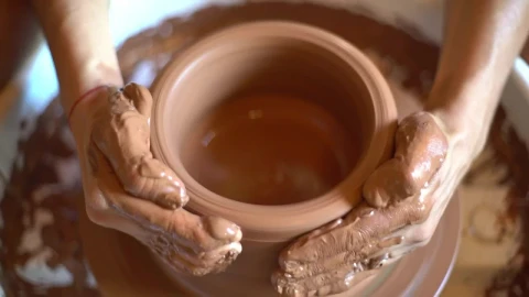 Stock Video Hands Working With Ceramic Clay Animated Wallpaper - Free Live Wallpaper
