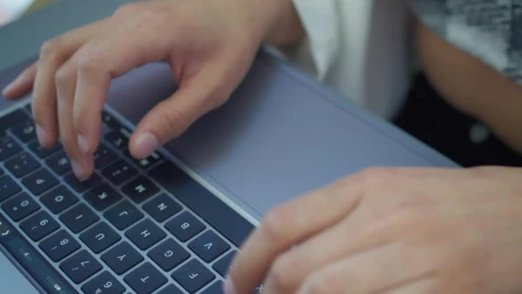 Stock Video Hands Of A Woman Typing On A Laptop 4266 Animated Wallpaper - Free Live Wallpaper