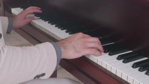 Stock Video Hands Of A Skillful And Elegant Pianist Playing Animated Wallpaper - Free Live Wallpaper