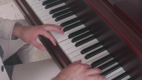 Stock Video Hands Of A Pianist Performing A Song On A Piano Animated Wallpaper - Free Live Wallpaper
