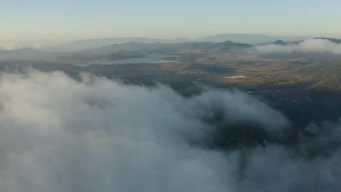Stock Video Landscape Seen From Above Covered By Mist Animated Wallpaper - Free Live Wallpaper