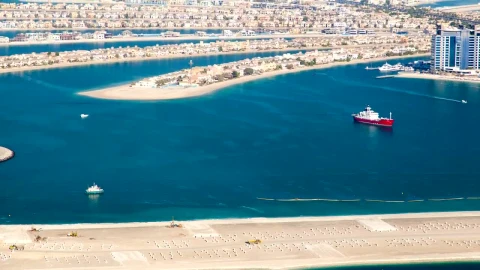 Stock Video Landscape Of The Palm Jumeirah In Dubai Animated Wallpaper - Free Live Wallpaper