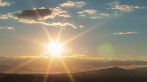 Stock Video Landscape Of Mountains And Sunset Animated Wallpaper - Free Live Wallpaper