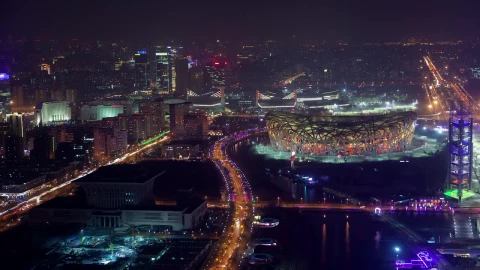 Stock Video Landscape Of Chinas National Stadium In Beijing Animated Wallpaper - Free Live Wallpaper