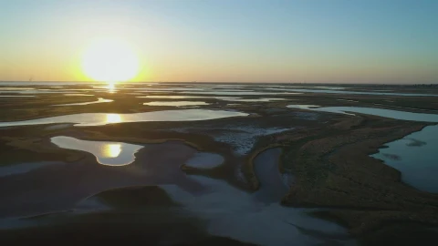 Stock Video Landscape Of An Area With Lagoons At Sunrise Animated Wallpaper - Free Live Wallpaper