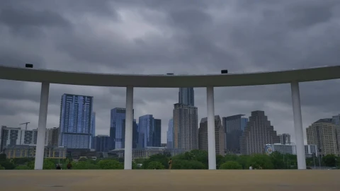 Stock Video Landscape Covered With Skyscrapers And Buildings Animated Wallpaper - Free Live Wallpaper
