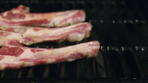 Stock Video Lamb Chops With Butter On The Fire Animated Wallpaper - Free Live Wallpaper