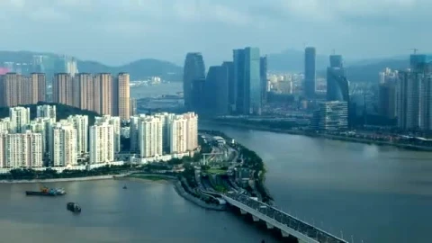 Stock Video Lake Surrounded By A Large City From Above Smal Animated Wallpaper - Free Live Wallpaper