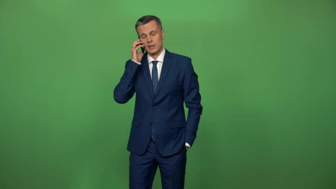 Stock Video Man In A Suit On A Phone Call In Front Animated Wallpaper - Free Live Wallpaper