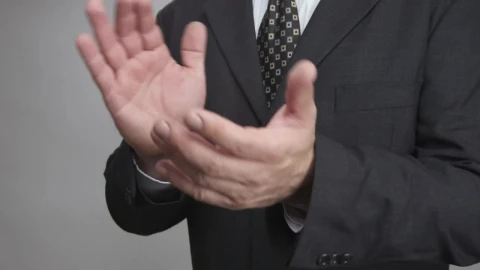 Stock Video Man In A Suit Clapping Close Up Animated Wallpaper - Free Live Wallpaper