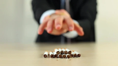 Stock Video Man Holding His Hand For Not Taking Cigarettes Animated Wallpaper - Free Live Wallpaper