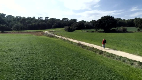 Stock Video Man Hiking On A Rural Path Animated Wallpaper - Free Live Wallpaper