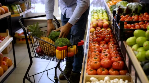 Stock Video Man Grocery Shopping Animated Wallpaper - Free Live Wallpaper