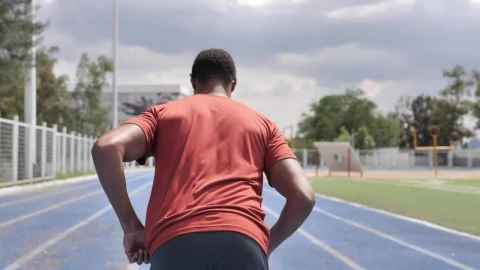 Stock Video Man From Behind Running In A Sports Center Animated Wallpaper - Free Live Wallpaper