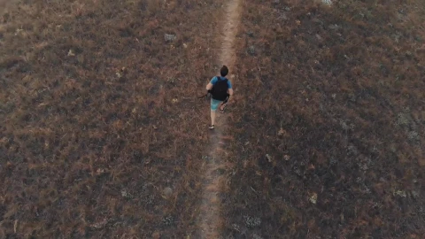 Stock Video Man Exploring The Hills In Autumn Animated Wallpaper - Free Live Wallpaper