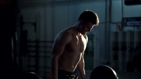 Stock Video Man Exercising With The Barbell At The Gym Animated Wallpaper - Free Live Wallpaper