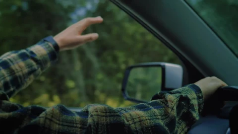 Stock Video Man Driving Through Nature Enjoying The Wind Animated Wallpaper - Free Live Wallpaper