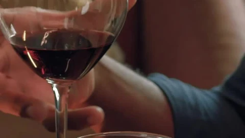 Stock Video Man Drinking Wine From A Glass At A Romantic Dinner Animated Wallpaper - Free Live Wallpaper