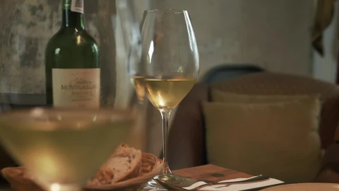 Stock Video Man Drinking Wine From A Glass During A Romantic Dinner Animated Wallpaper - Free Live Wallpaper