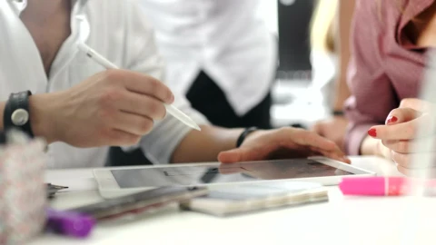 Stock Video Man Draws Web Design Wireframe On Tablet Animated Wallpaper - Free Live Wallpaper