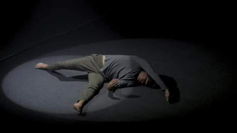 Stock Video Man Doing Floor Performance In The Dark Animated Wallpaper - Free Live Wallpaper