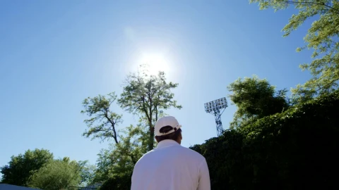 Stock Video Man Doing A Tennis Serving Animated Wallpaper - Free Live Wallpaper