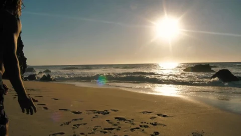 Stock Video Man Doing A Cartwheel On The Beach Animated Wallpaper - Free Live Wallpaper