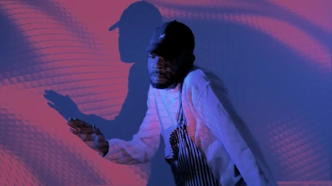Stock Video Man Dancing With Shapes Projected On Him Animated Wallpaper - Free Live Wallpaper