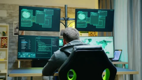 Stock Video Male Hacker Being Denied Access Animated Wallpaper - Free Live Wallpaper