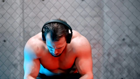 Stock Video Male Boxer Resting Sitting On A Bench At The Gym Animated Wallpaper - Free Live Wallpaper