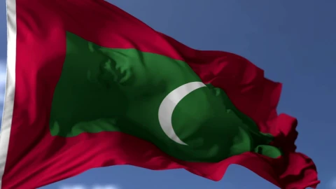 Stock Video Maldives Flag Rippling In Wind Animated Wallpaper - Free Live Wallpaper