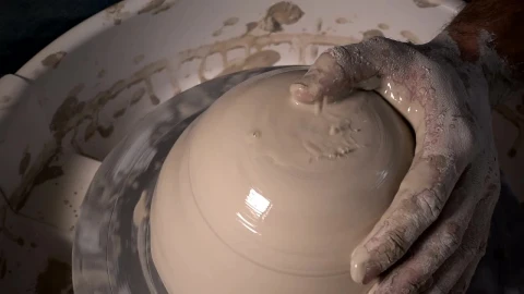 Stock Video Making A Clay Bowl In The Workshop Animated Wallpaper - Free Live Wallpaper