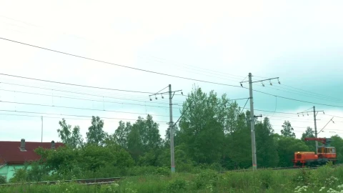 Stock Video Maintenance Locomotive On A Railway Animated Wallpaper - Free Live Wallpaper