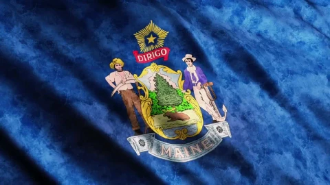 Stock Video Maine State Flag From Usa Animated Wallpaper - Free Live Wallpaper
