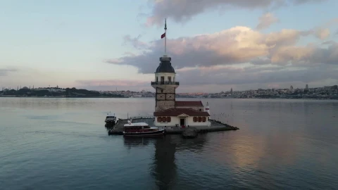 Stock Video Maiden Tower Aerial Spinning Shot Animated Wallpaper - Free Live Wallpaper
