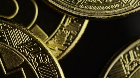 Stock Video Macro Shot Of Gold And Bitcoins Animated Wallpaper - Free Live Wallpaper