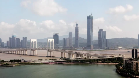 Stock Video Macao Bridge And Skyscraper Animated Wallpaper - Free Live Wallpaper