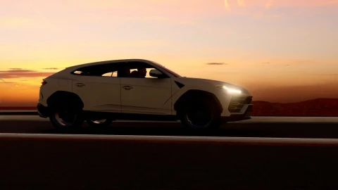 Stock Video Luxury Suv Traveling At Dusk Animated Wallpaper - Free Live Wallpaper