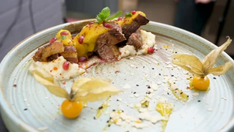 Stock Video Luxury Grilled Duck Dish Animated Wallpaper - Free Live Wallpaper