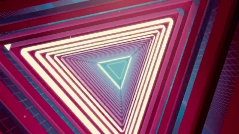 Stock Video Luminous Triangle Tunnel Animated Wallpaper - Free Live Wallpaper