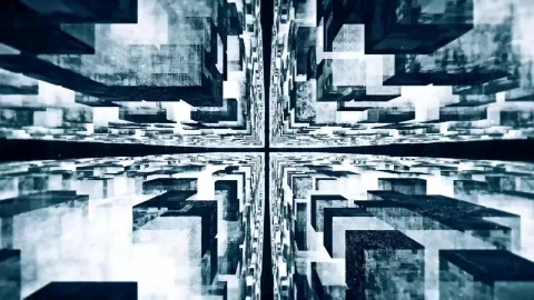 Stock Video Luminous Floating Blocks Loop Video Animated Wallpaper - Free Live Wallpaper