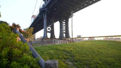 Stock Video Low View Of The Brooklyn Bridge Animated Wallpaper - Free Live Wallpaper