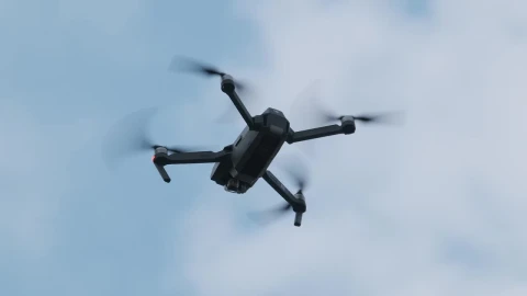 Stock Video Low View Of A Drone Flying Against The Sky Animated Wallpaper - Free Live Wallpaper