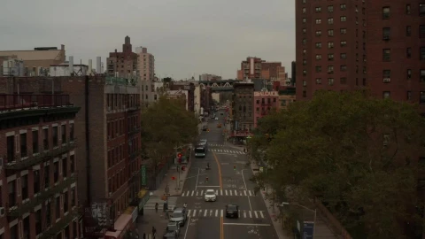 Stock Video Low Flight Over An Avenue In Chinatown Animated Wallpaper - Free Live Wallpaper